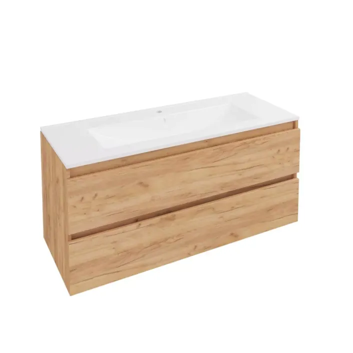 Eastbrook Olympia 120cm Wall Hung Drawer Unit Warm Oak