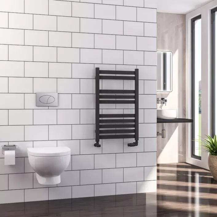 Eastbrook Defford 800 x 500mm Towel Rail Matt Anthracite