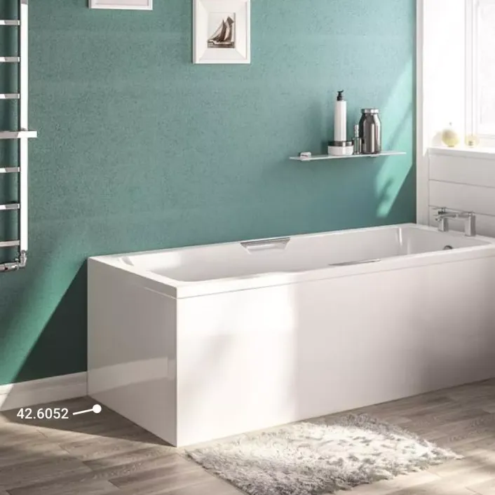 Eastbrook Portland Low Level (430) Reinforced Beauforte End Panel 700x430mm - White