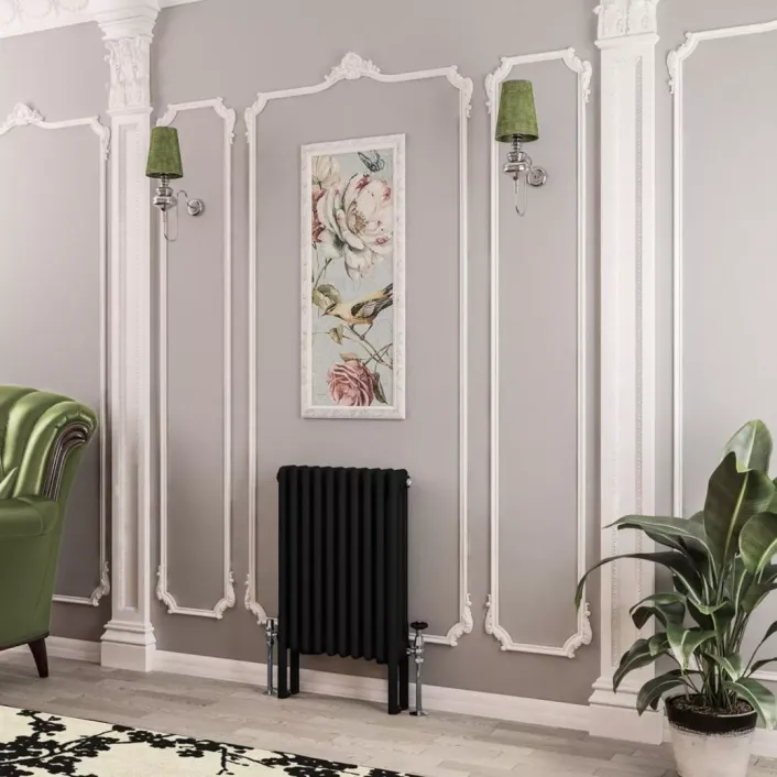 Eastbrook Imperia 3 Column Radiator 600 x 470mm Matt Black