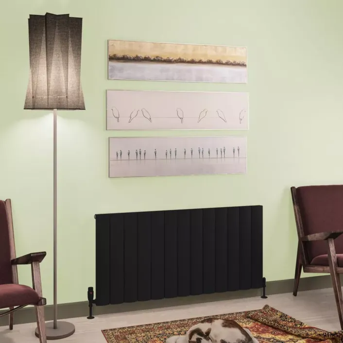 Eastbrook Tordino 600 x 1230 Aluminium Radiator Matt Black