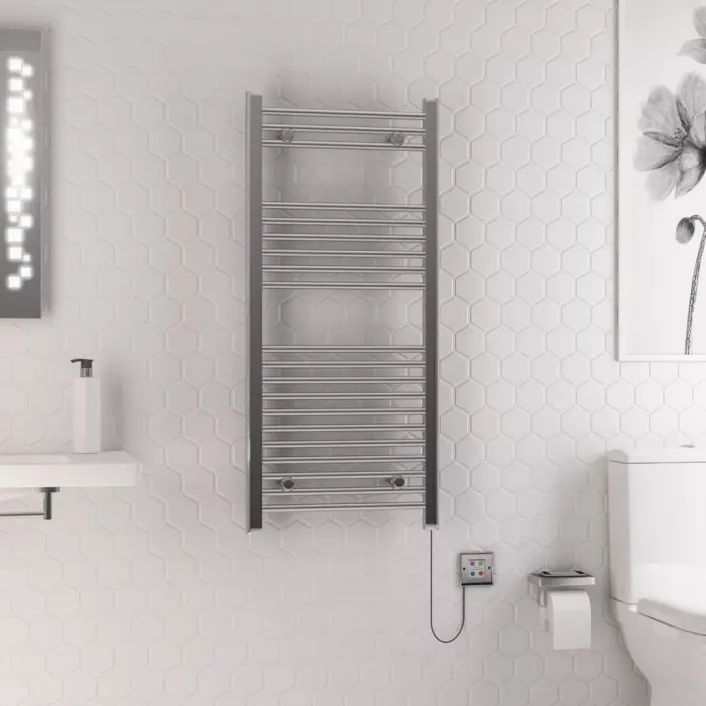 Eastbrook Biava Dry Element Towel Rail 1100x500mm Chrome