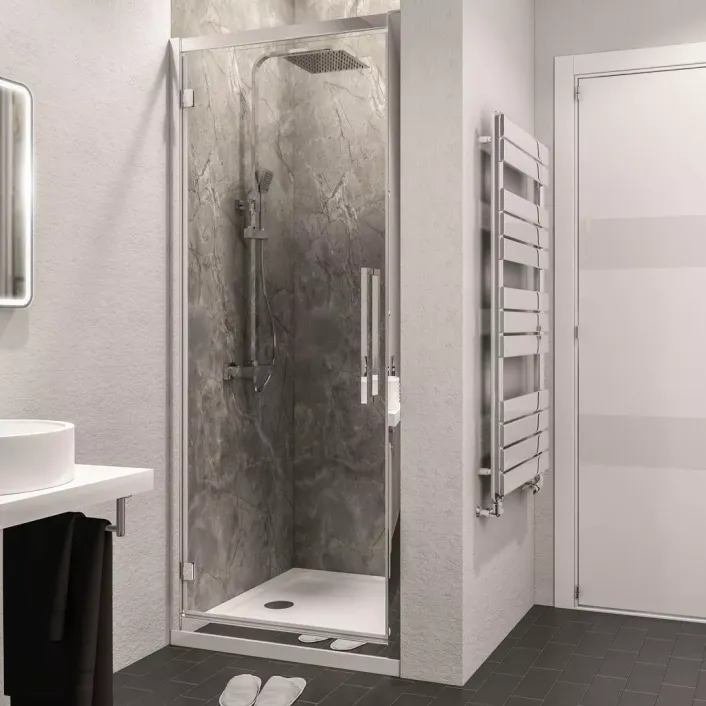 Eastbrook Corniche 2000 8mm Framed 2000mm x 800mm Hinged Shower Door - Chrome