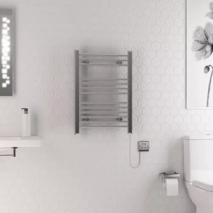 Eastbrook Biava Dry Element Towel Rail 700x500mm Chrome