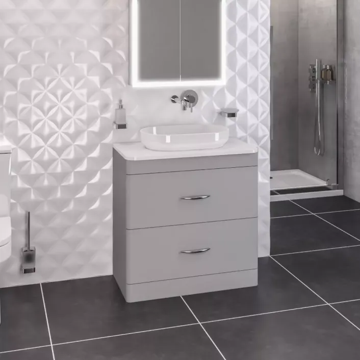 Eastbrook Linn 550x350mm Sit on Basin - White