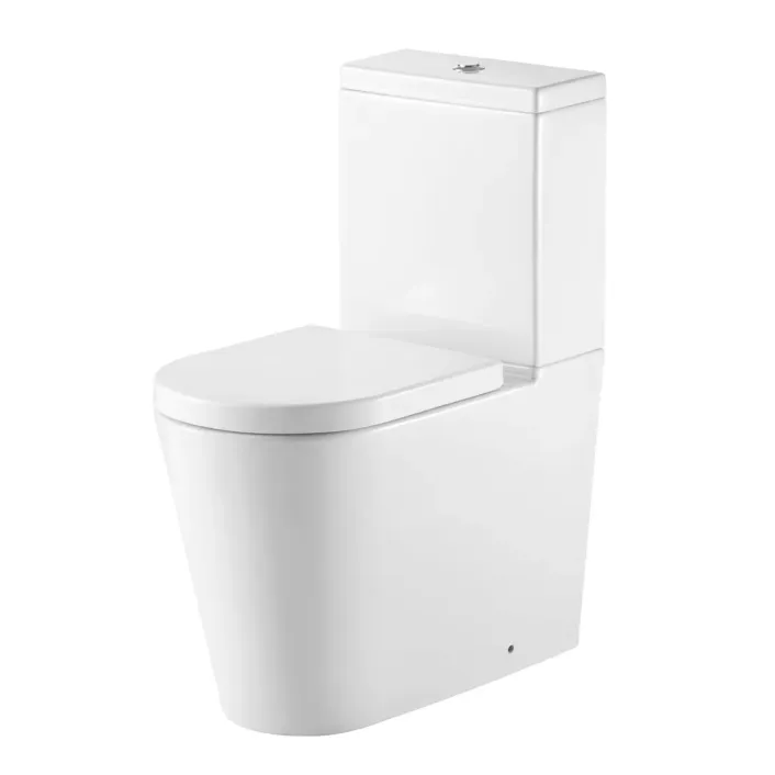 Eastbrook Metro Short Projection Comfort Height Close Coupled Back To Wall WC Pan with Fixings - White