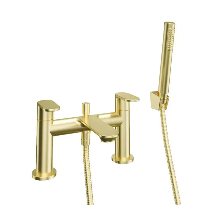 Eastbrook Elsted Bath Shower Mixer Tap (BSM) Including Handset & Holder - Brushed Brass