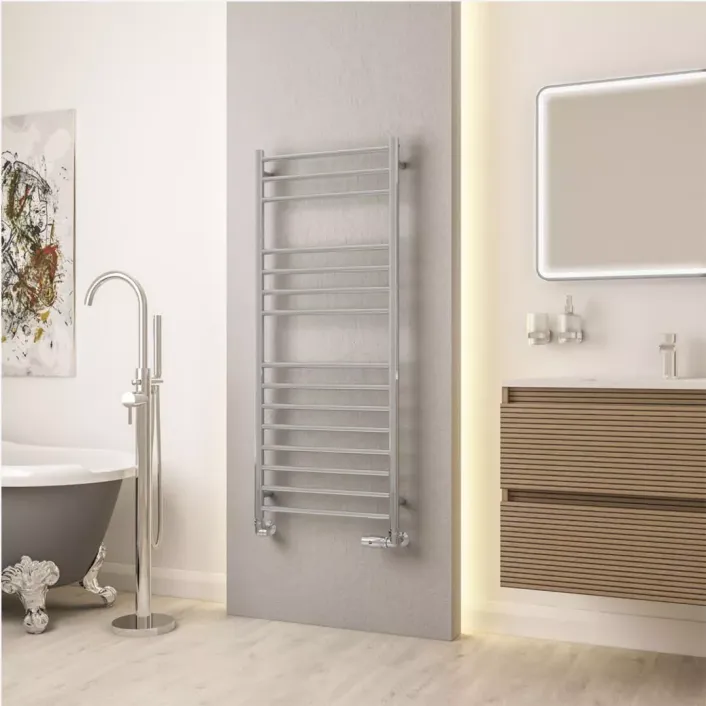 Eastbrook Violla II 1210 x 500 Stainless Steel Towel Rail Mirror Polished