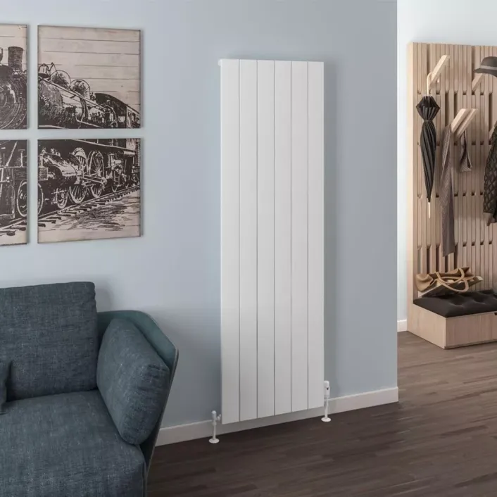 Eastbrook Rosano 1800 x 565 Aluminium Radiator Matt White