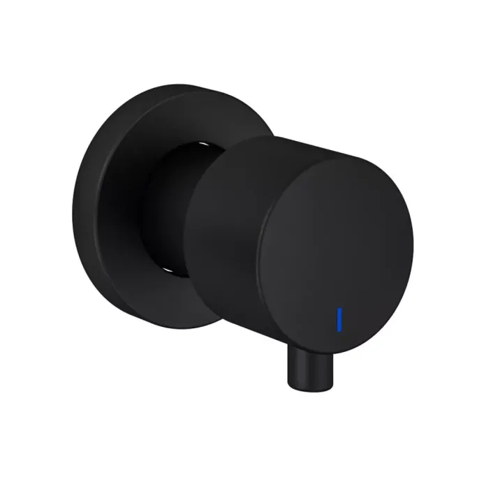 Eastbrook Meriden 3 Tap Hole Wall Mounted Basin Tap Set Matt Black