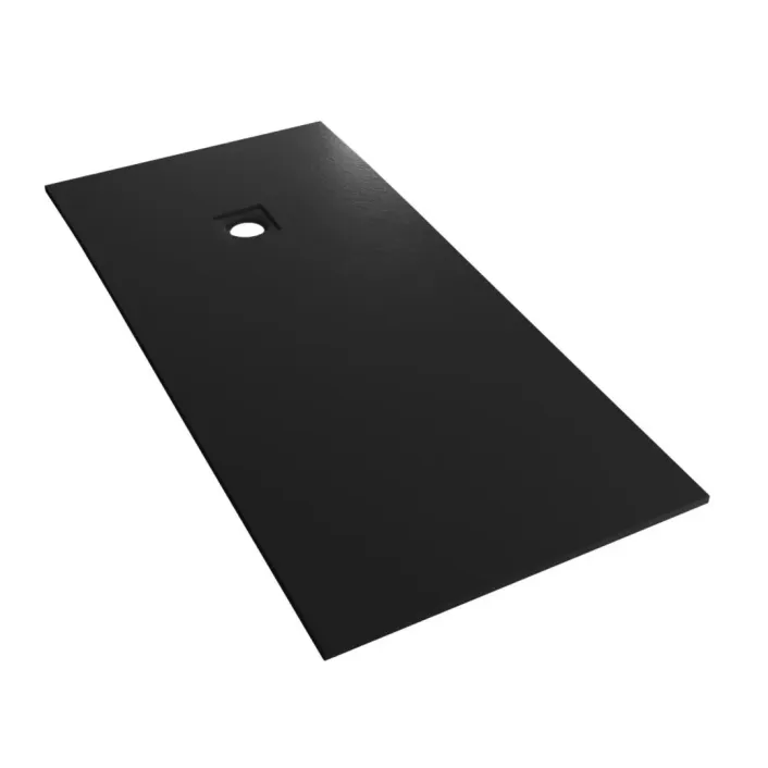 Eastbrook Crossland 1700 x 900mm Rectangular Shower Tray with Slate Finish - Black
