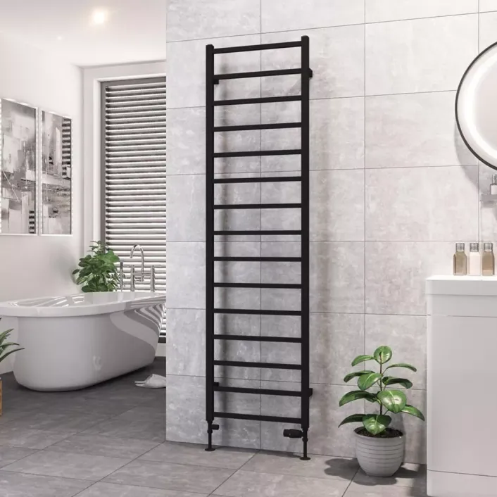 Eastbrook Tuscan Square Towel Rail 1800 x 500 Matt Black