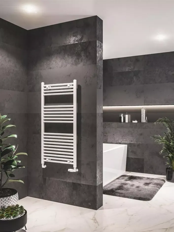 Eastbrook Westward 1200 x 600 Straight Multirail Gloss White