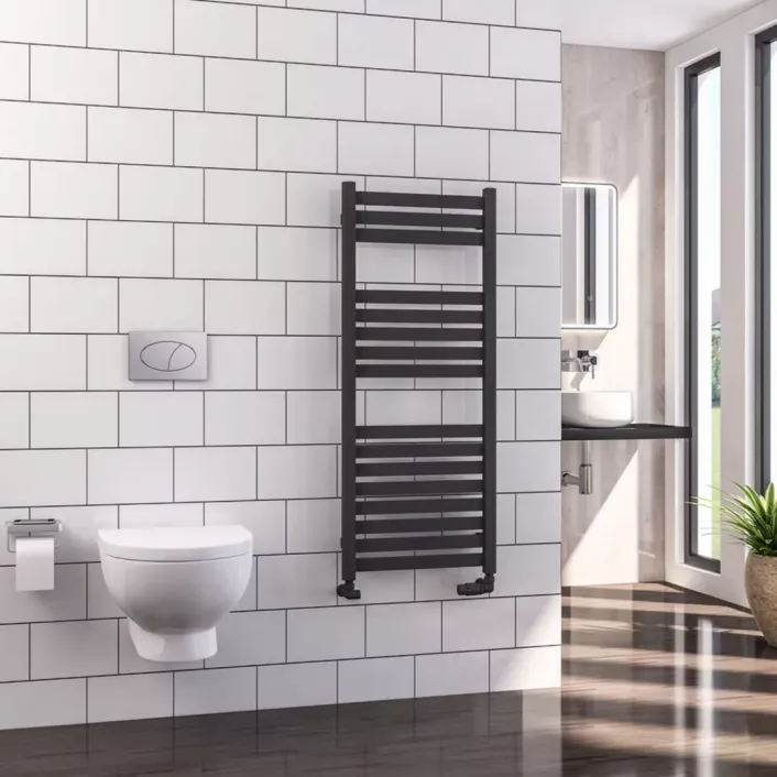 Eastbrook Defford 1200 x 500mm Towel Rail Matt Anthracite
