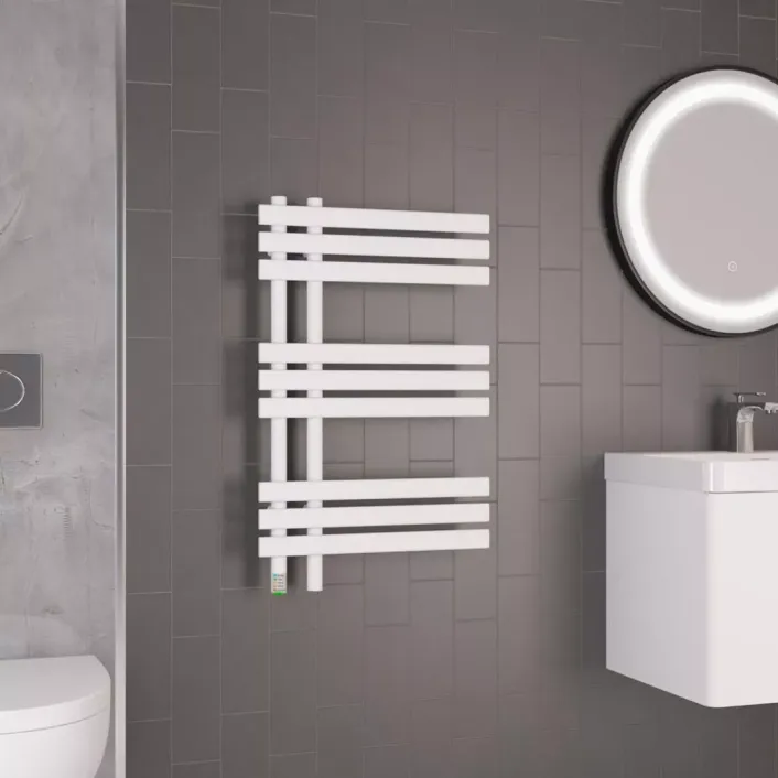 Eastbrook Loddon Dry Element Towel Rail 800 x 500 Matt White