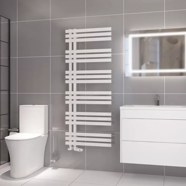 Eastbrook Hurley 1500 x 600 Towel Rail Matt White