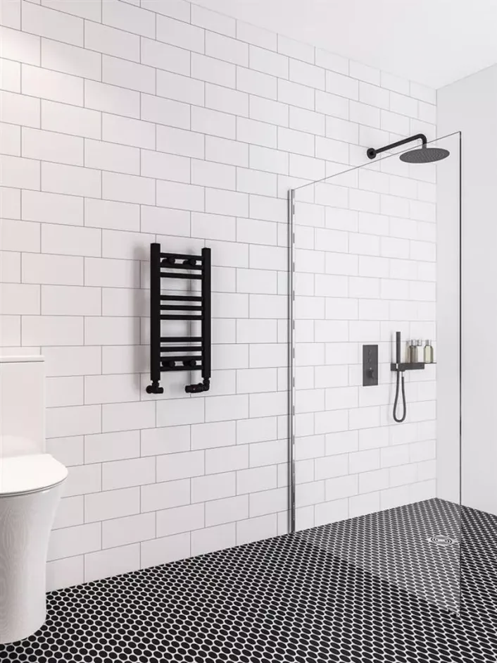 Eastbrook Wingrave 600 x 300 Straight Multirail Matt Black