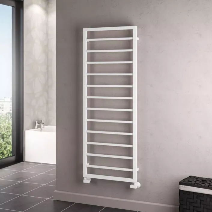 Eastbrook Ryton 1600 x 600mm. Towel Rail Matt White