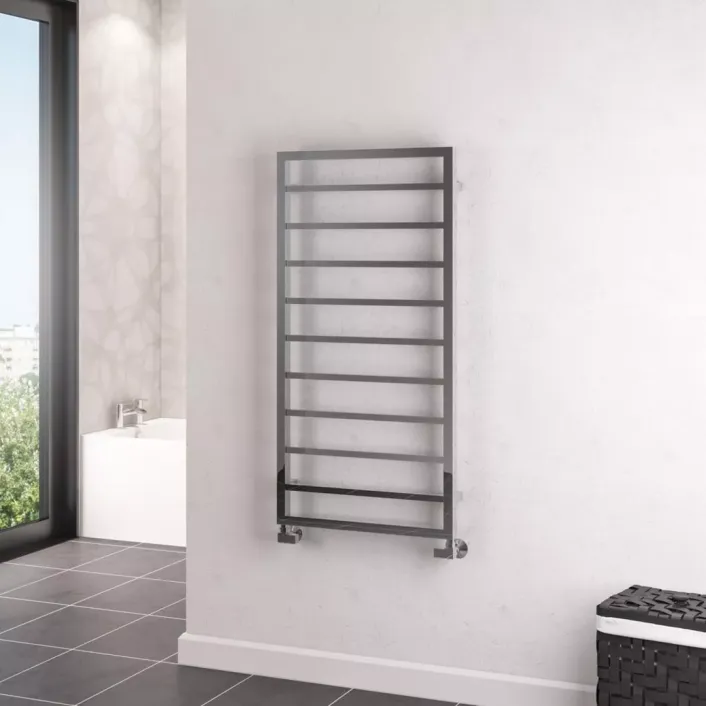 Eastbrook Ryton 1200 x 600mm. Towel Rail Chrome