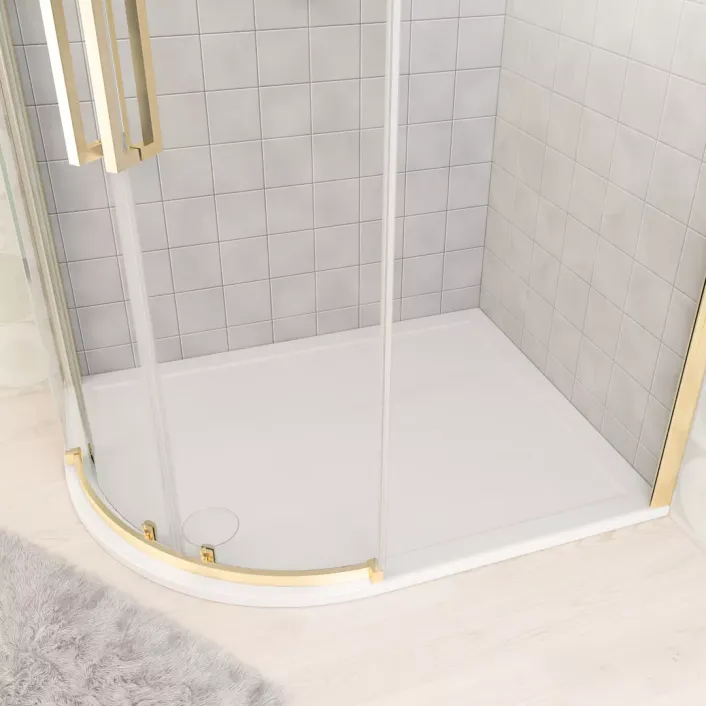 Eastbrook Corsair 1200 x 900mm Offset Quad Left Hand (LH) 25mm Shower Tray - White