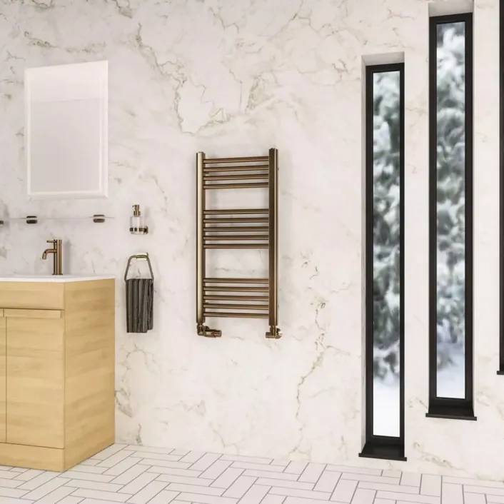 Eastbrook Wendover Straight Multirail 800 x 400 Brushed Bronze
