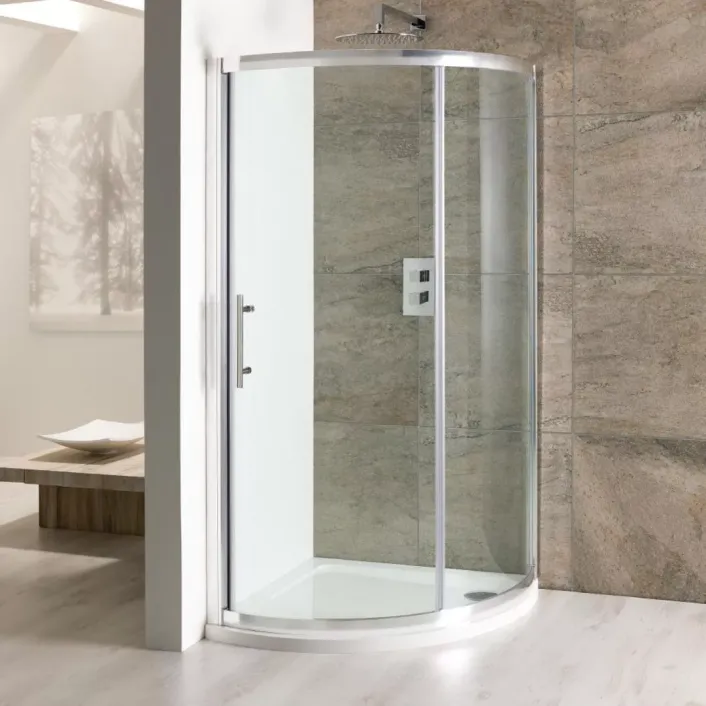 Eastbrook Volente Bow Fronted 1000mm x 1000mm Quadrant Shower Tray for 58.009 Shower Enclosure - White