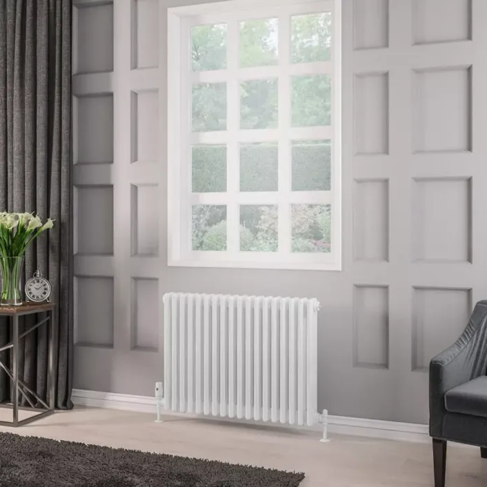 Eastbrook Rivassa 3 Column Radiator 600 x 833mm Gloss White