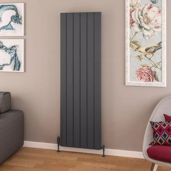 Eastbrook Withington 1800 x 565 Aluminium Radiator Matt Anthracite