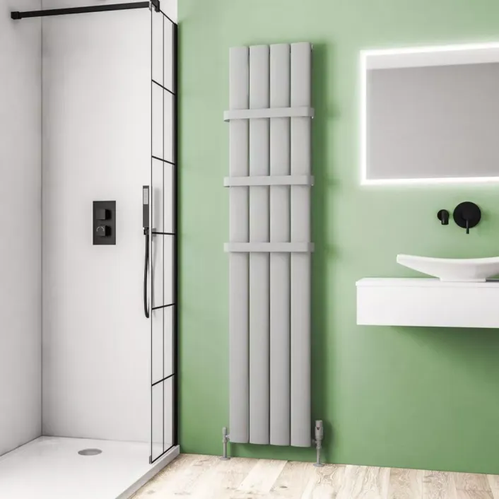 Eastbrook Malmesbury 1800 x 375 Aluminium Radiator Matt Grey
