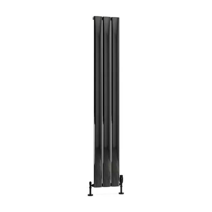 Eastbrook Malmesbury 1800 x 280 Aluminium Radiator Black Effect
