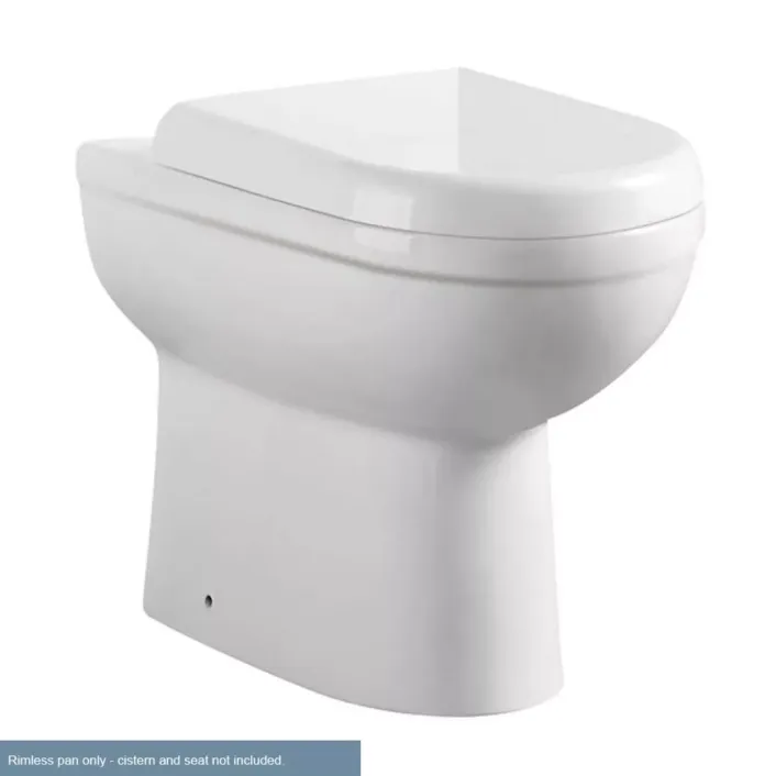 Eastbrook Dura Comfort Height Back To Wall Rimless WC Pan - White
