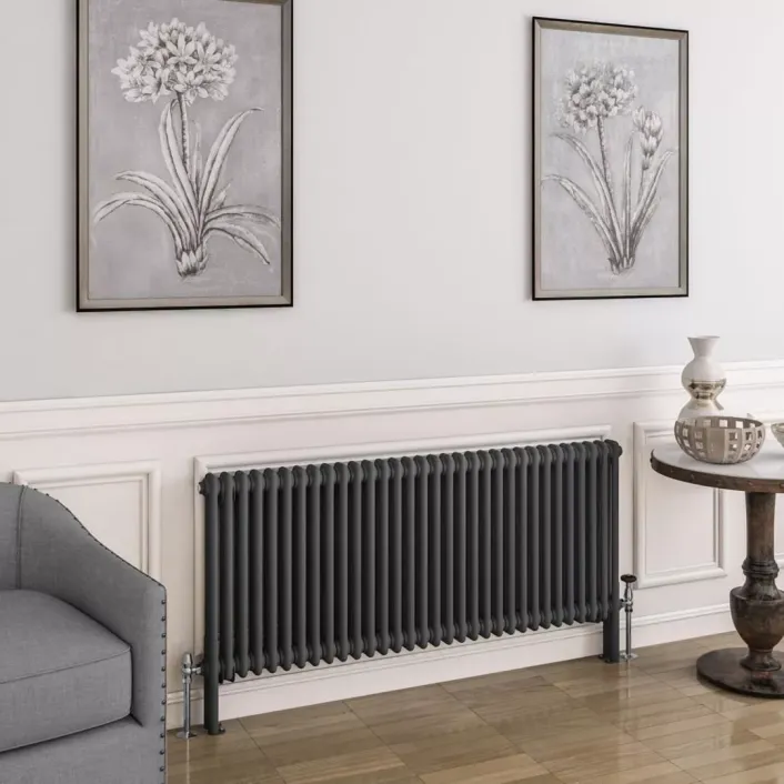 Eastbrook Imperia 2 Column Radiator 600 x 1460mm Matt Anthracite