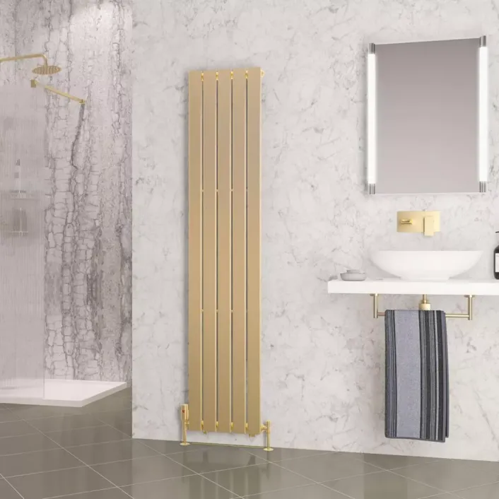 Eastbrook Warrington 1800 x 376 Radiator Type10 Brushed Brass