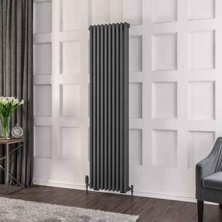 Eastbrook Rivassa 3 Column Rad. 1800x473mm Matt Anthracite