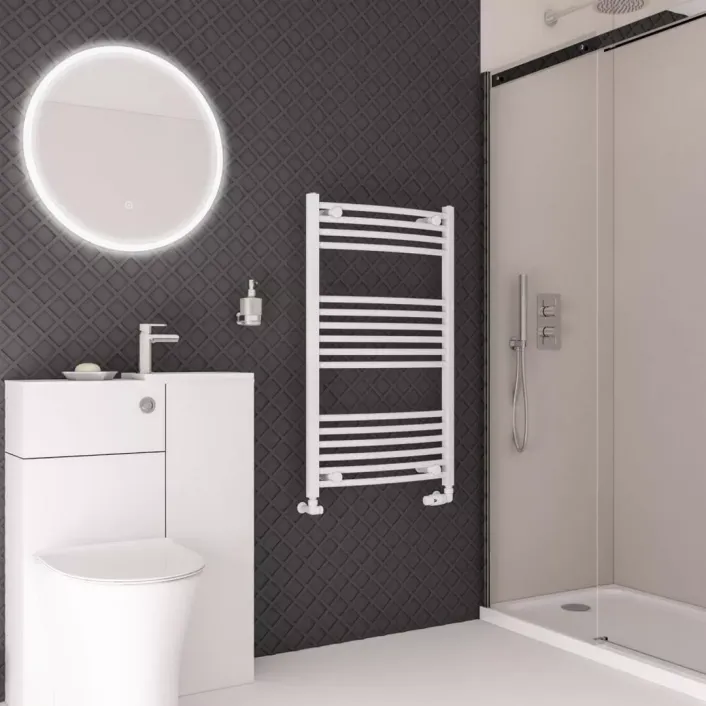 Eastbrook Wingrave Curved Multirail 1000 x 600 Gloss White