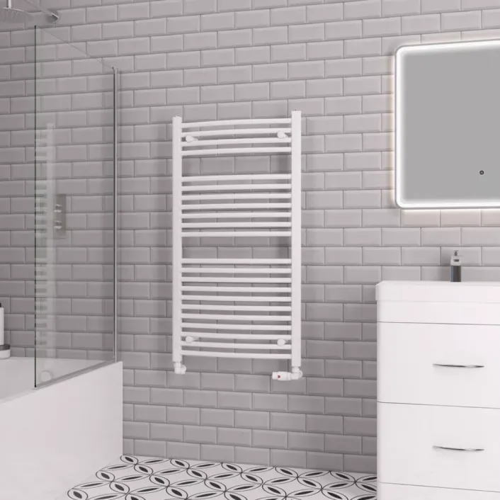 Eastbrook Curved Biava Multirail 1118 x 600 Gloss White