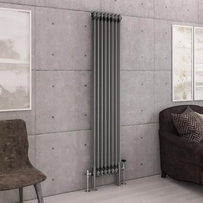 Eastbrook Imperia 2 Column Radiator 1800 x 380mm Bare Metal