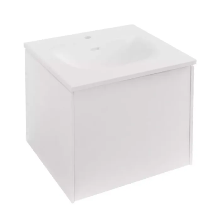 Eastbrook Chedworth 50cm x 40cm Wall Hung Vanity Unit Single Drawer - High Gloss White