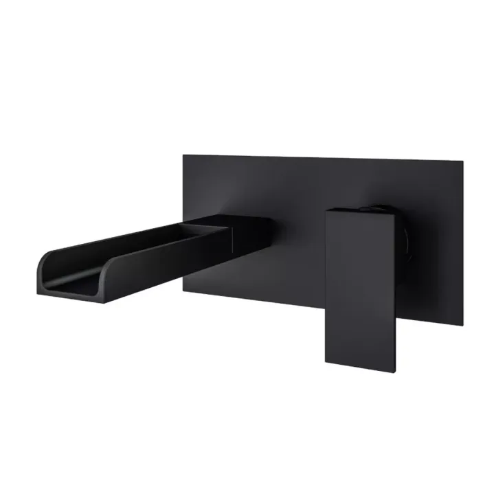 Eastbrook Chetwode Wall Mounted Basin Mixer Tap Black
