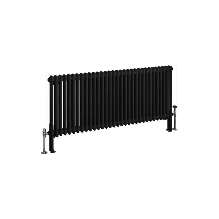 Eastbrook Imperia 2 Column Radiator 600 x 1460mm Matt Black