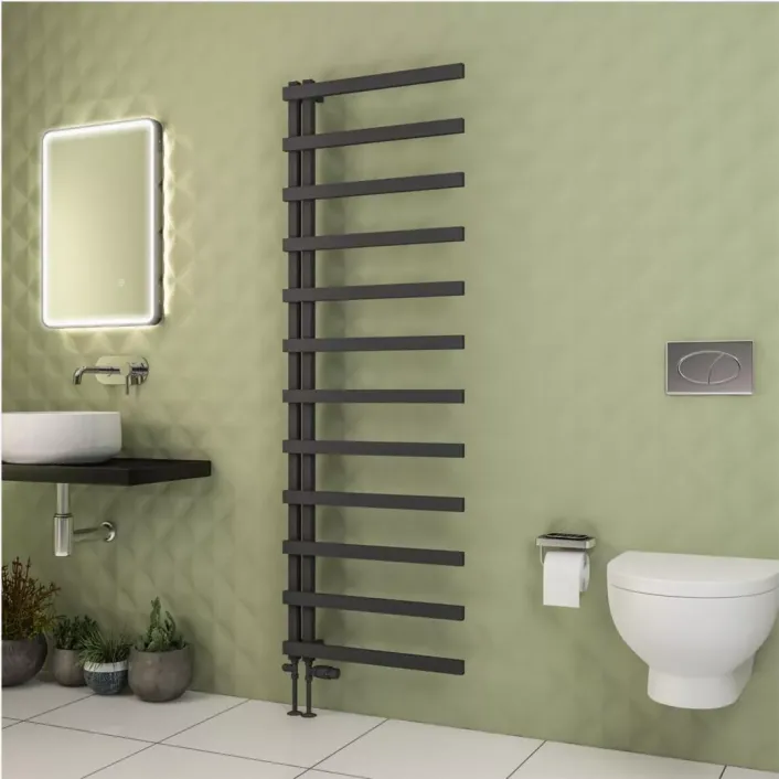 Eastbrook Platani 1800 x 600mm Towel Rail Matt Anthracite