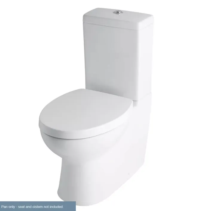 Eastbrook Crowthorne Close Coupled Back To Wall WC Pan with Fixings - White