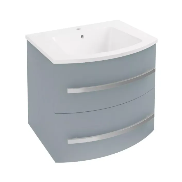 Eastbrook Centa Curved, 2 Drawer Wall Hung - Unit Grey