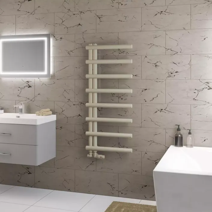 Eastbrook Marlow E-Style 1150 x 500 Towel Rail Matt Cappuccino