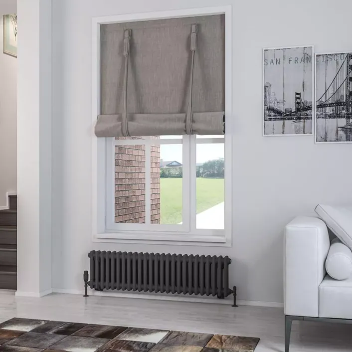 Eastbrook Rivassa 2 Column Rad. 300x1148mm Matt Anthracite