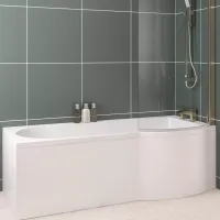 Eastbrook Portland P - Shape Reinforced Beauforte Front Panel 1500x560 - White