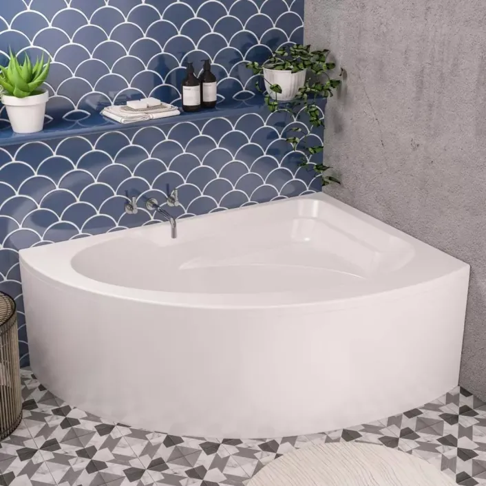 Eastbrook Lundy 1500 x 1040 x 420mm Left Hand (LH) Offset Corner 5mm Bath - White