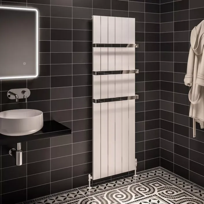 Eastbrook Rosano 1800 x 565 Aluminium Radiator Matt White