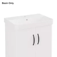 Eastbrook Cavone II 35cm x 50cm 1 Tap Hole Ceramic Basin - White