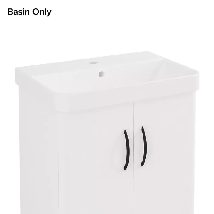 Eastbrook Cavone II 35cm x 50cm 1 Tap Hole Ceramic Basin - White
